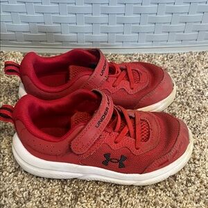 Under Armour Kids' Red and Black Sneakers